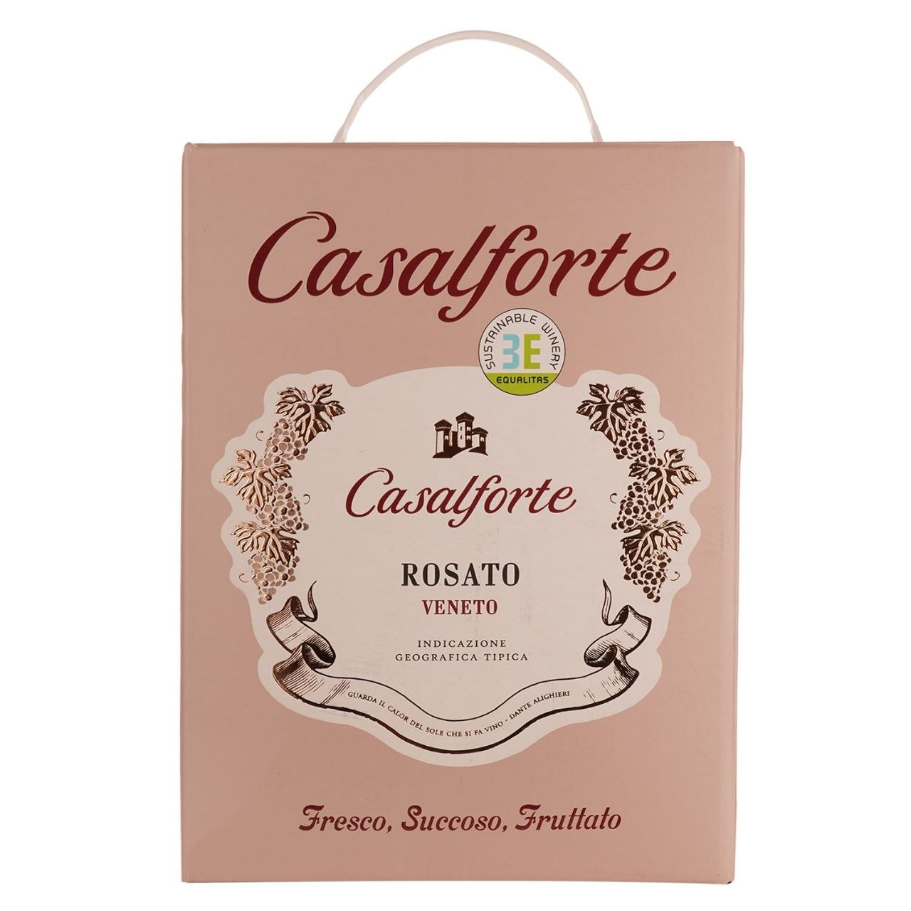 Вино Casalforte Rosato Veneto сухе рожеве 12% 3 л bag-in-box